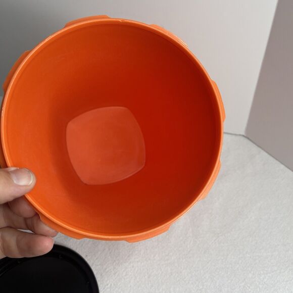 Folgers AromaSeal Vintage Tupperware 11” Tall Orange Black Lid Coffee Rare - Picture 13 of 15